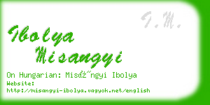 ibolya misangyi business card